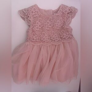 George Pink Lace & Tulle Formal Dress